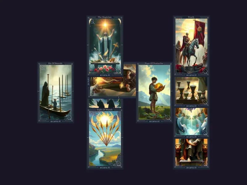 Diagrama del diseño Tirada de la Cruz Celta mostrando 10 posiciones de cartas
